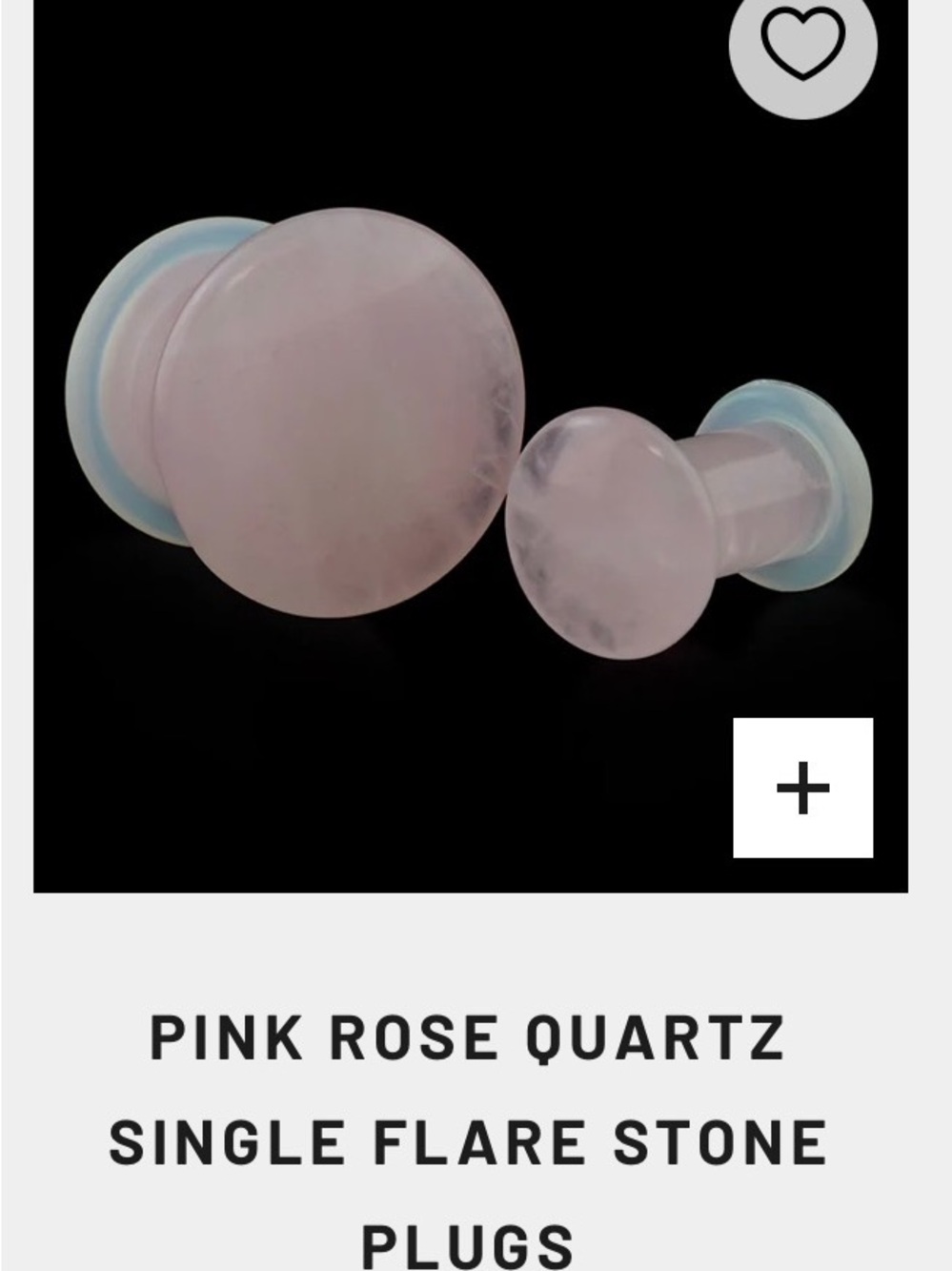 Pink Rose Quartz plugs - single flare 0g